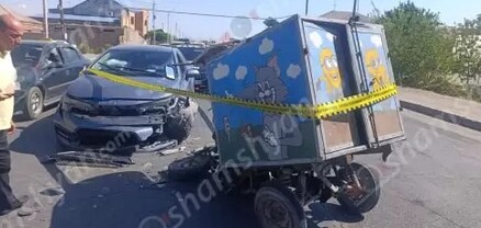 Արարատում բախվել են «Toyota Corolla»-ն և անչափահասի վարած եռանիվ մոտոցիկլը