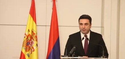 Armenian Parliament Speaker Alen Simonyan marks Independence Day in Madrid