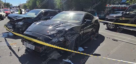 Երևանում բախվել են «Mustang»-ը, «BMW»-ն, «Opel»-ն ու «Ford Transit»-ը. shamshyan.com