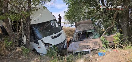 Երևան-Արմավիր ճանապարհին բախվել են «Mercedes»-ն ու «Ford Transit»-ը. կա 3 վիրավոր. shamshyan.com