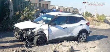 Ձորաղբյուրում բախվել են «Nissan»-ն ու «Opel Combo»-ն. կա վիրավոր. shamshyan.com