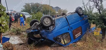 Արարատի մարզում «Ford Transit»-ը մի քանի պտույտ շրջվելով գլխիվայր հայտնվել է դաշտում. կա 1 զոհ, 2 վիրավոր. shamshyan.com