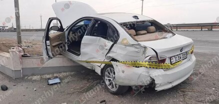 Արարատի մարզում բախվել են BMW-ն և Toyota-ն․ վերջինը բախվել է արգելապատնեշին, BMW-ն էլ՝ հենապատին․ կա 5 վիրավոր