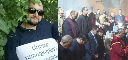 Արայիկ Հարությունյանը չի ծնկում Հովհաննավանքում. աթեի՞ստ է