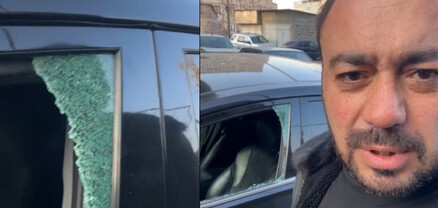 Փորձում են ինչ-որ բան հասկացնել․ 2-րդ անգամ ջարդել են Մանուկ Սուքիասյանի մեքենայի ապակին