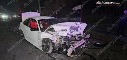 Երևանում բախվել են «BMW»-ն և «Hyundai Elantra»-ն․ shamshyan.com