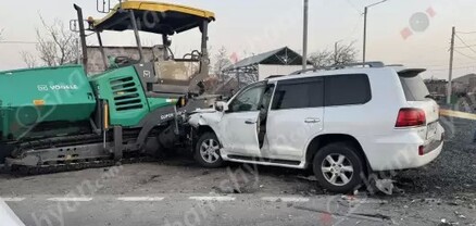 Սասունիկում բախվել են «Mercedes»-ը և «Lexus LX 570»-ը, այնուհետև վերջինը բախվել է ասֆալտապատման տեխնիկային․ կա վիրավոր․ shamshyan.com
