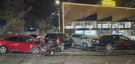 Շղթայական ավտովթար՝ Երևանում․ բախվել են «Mercedes»-ը, «Fiat»-ը, «Opel»-ը և «Ford»-ը