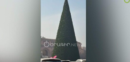Հանրապետության հրապարակի տոնածառի լույսերը վառել են, բայց առանց խաղալիքների