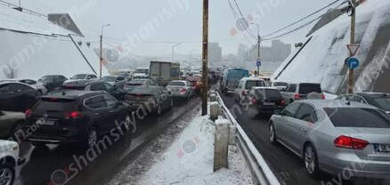 Գրեթե 1.5 ժամից ավելի երթևեկություն՝ Դավթաշենի կամրջի վրա տեղի ունեցած պատահարների հետևանքով