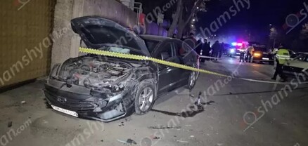 Արցախի պողոտայում բախվել են «Nissan Teana»-ն, «Opel Astra»-ն և «Hyundai Elantra»-ն․ վերջինը հայտնվել է մայթին