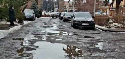 Գյումրիի փողոցների ասֆալտը ձյունից շուտ է «հալվում»