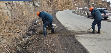 Ջերմուկ տանող ճանապարհին քարաթափում է տեղի ունեցել