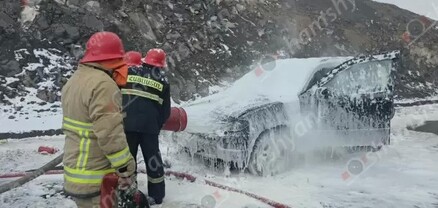 Աշտարակ-Գյումրի ավտոճանապարհին հրդեհ է բռնկվել BMW X5-ում 