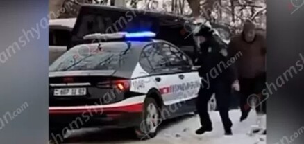 Երևանում «Mercedes G»-ն բախվում է պարեկի ծառայողական ավտոմեքենային․ պարեկը և քաղաքացին հրաշքով են փրկվում