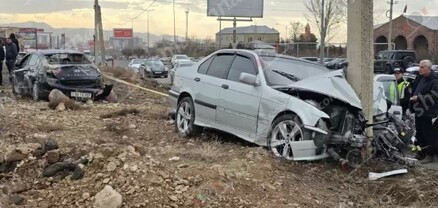 Կոտայքի մարզում բախվել են Hyundai Elantra-ն ու BMW-ն, վերջինի վարորդը վարելու իրավունք չի ունեցել 