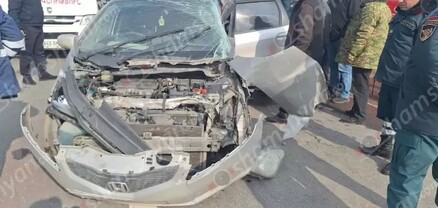Ավտովթար՝ Արարատի մարզում․ բախվել են Honda Fit-ը և «ՈւԱԶ 452»-ը․ կա վիրավոր