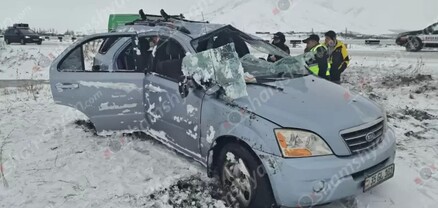 Արագածոտնում «Kia Sorento»-ն գլխիվայր հայտնվել է դաշտում․ կան տուժածներ. shamshyan.com