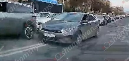 Վարորդը Բագրատունյաց պողոտայում երթևեկում է հանդիպակաց՝ վտանգելով հետիոտների կյանքը