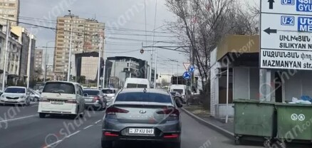 Ճանապարհային երթևեկության բարձիթողի վիճակ Երևանի «Սերվիսի» խաչմերուկի շրջանաձև հատվածում