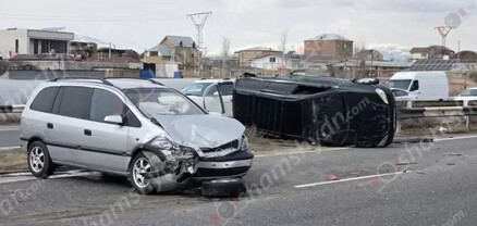 Կոտայքի մարզում բախվել են Opel Zafira-ն ու Opel Astra-ն. վերջինը կողաշրջվել է