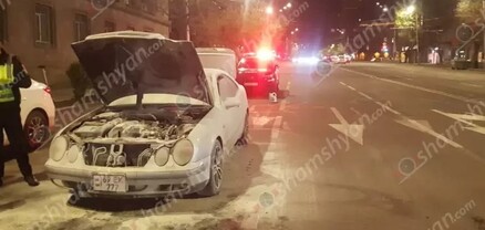Պայթյուն հրդեհի բռնկմամբ՝ Երևանում․ «Mercedes»-ը մոխրակույտի չի վերածվել