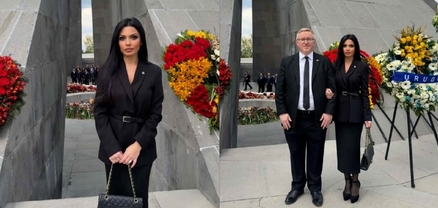 Միլենա Վարդանյանը ամուսնու՝ Կանադայի դեսպանի հետ այցելել է Ծիծեռնակաբերդ