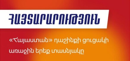 Հաստատվել է «Հայաստան» դաշինքի նախընտրական ցանկի առաջին երեք տասնյակը