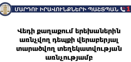 ՄԻՊ-ը «խիստ մտահոգիչ է համարում Վեդիում երեխաներին առնչվող դեպքը»