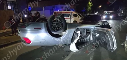 Գառնու տաճարի հարևանությամբ ՌԴ քաղաքացին «Ford Mustang»-ով բախվել է «Opel»-ին․ «Ford»-ը գլխիվայր շրջվել է․ shamshyan.com