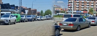 Գյումրիի Գարեգին Նժդեհի պողոտայում երթևեկությունը կաթվածահար է
