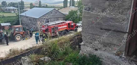 Լուսակունք գյուղում բնակելի տանը կից խոտածածկ տարածքում հրդեհ է բռնկվել