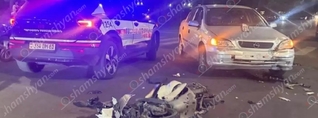 Երևանում բախվել են «Opel»-ն ու մոպեդը. մոպեդավարը տեղափոխվել է հիվանդանոց. shamshyan.com