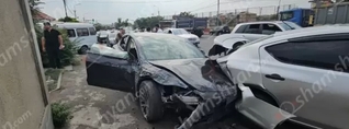 Երևանում՝ Թոխմախի ՄՌՈւ-ի մոտ, բախվել են Tesla-ն, Mitsubishi-ն, Nissan-ը, Toyota Camry-ն, Opel-ն ու մարդատար «Գազել»-ը