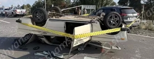 Գեղարքունիքի մարզում «ՎԱԶ 2106»-ը բախվել է կայանված Nissan-ին և գլխիվայր շրջվել․ կա վիրավոր