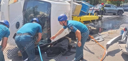 Գայի պողոտայում բախվել են Kia-ն և Hongqi-ն. Kia-ն կողաշրջվել է, վարորդը՝ մահացել
