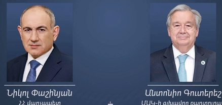 Գուտերեշը շնորհավորել է Փաշինյանին ՀՀ վարչապետի պաշտոնում վերանշանակվելու առիթով