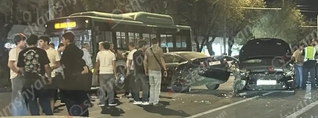 Շղթայական ավտովթար՝ Երևանում. բախվել են «Kia»-ն, «Ford»-ը, «Toyota»-ն և թիվ 65 երթուղին սպասարկող ավտոբուսը