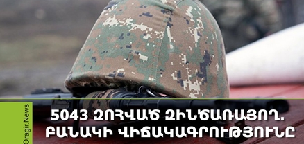 2018–2026 թթ․ պաշտոնական վիճակագրությամբ բանակում զոհվել է 5043 զինծառայող