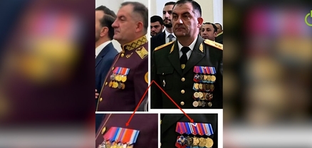 ԳՇ պետը մեդալի վրայից հանել է Արցախի դրոշը