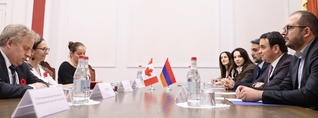«Ուժեղ Հայաստան» խմբակցության պատգամավորները հանդիպել են ՀՀ-ում Կանադայի դեսպանի հետ