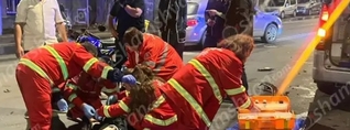 Երևանում բախվել են «Honda» ավտոմեքենան ու մոպեդը, վերջինը կողաշրջվել է․ մոպեդավարը փրկվել է