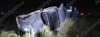Արարատի մարզում BMW-ն կողաշրջված հայտնվել է ձորակում․ վարորդը տեղում մահացել է