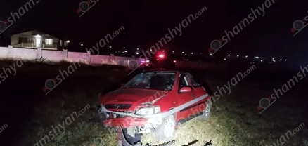 Ջրաշենում 52-ամյա վարորդը Opel-ով դուրս է եկել ճանապարհի երթևեկելի գոտուց և կողաշրջվել․ կա վիրավոր