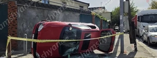 Երևանում բախվել են  Toyota-ն և Opel Corsa-ն․ վերջինը կողաշրջված հայտնվել է մայթին․ կան վիրավորներ